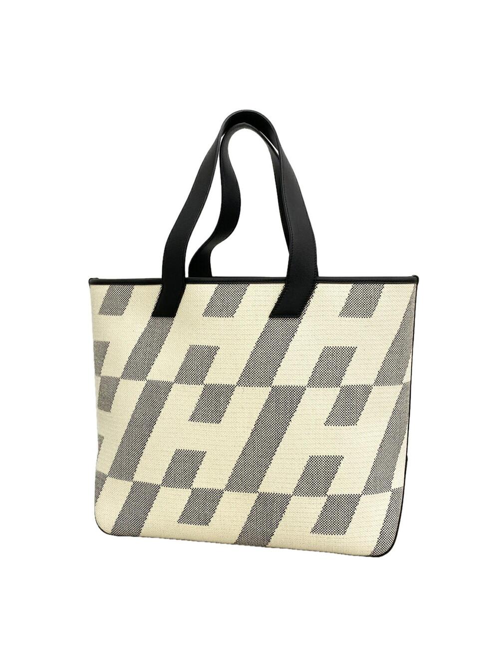 Hermes Cabas H En Biais Tote Canvas #356176H24B